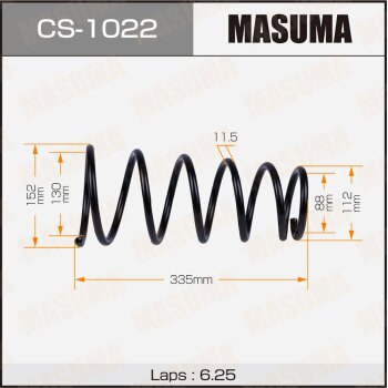 Фото пружина подвески masuma rear corolla/ ae101, ce100