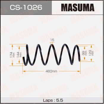 Фото пружина подвески masuma rear land cruiser/ hdj81, fzj80