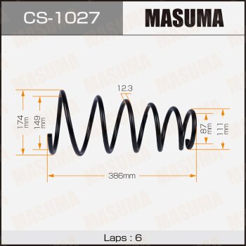 Фото пружина подвески masuma rear vista/ sv43