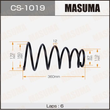 Фото пружина подвески masuma rear camry/vista/ sv35