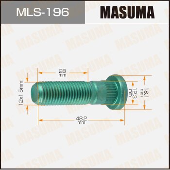 Фото шпилька masuma 12x1.5мм, l=48.2мм / honda oem_90113-s84-901