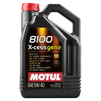 Масло моторное MOTUL 8100 X-cess 5W40 SN/CF синтетика 5л (1/4)