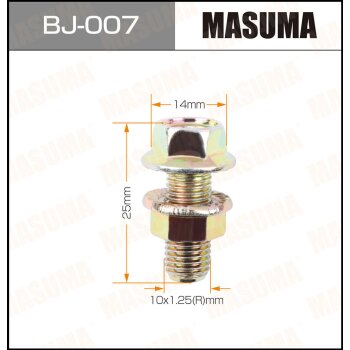 Фото болт с гайкой masuma м10x25x1.25 набор 2шт