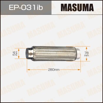 Гофра глушителя MASUMA усиленная 3-х слойная innerbraid 54x280 MASUMA EP031IB