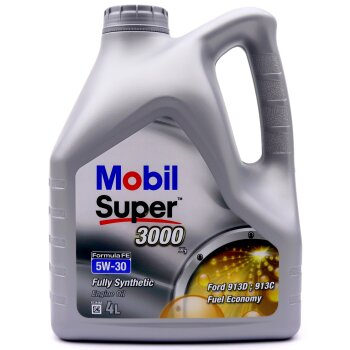 Масло моторное MOBIL Super 3000 X1 Formula FE 5W30 SL/CF, A5/B5 синтетика 4л (1/4)