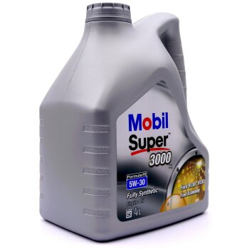 Масло моторное MOBIL Super 3000 X1 Formula FE 5W30 SL/CF, A5/B5 синтетика 4л (1/4)