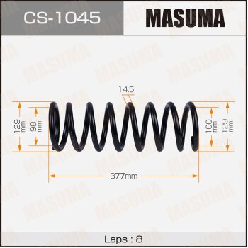 Фото пружина подвески masuma rear ipsum/ sxm15g