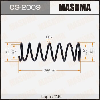 Фото пружина подвески masuma rear wingroad/ wfy11