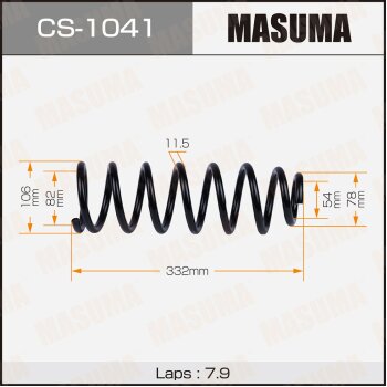 Фото пружина подвески masuma rear premio/ zzt240