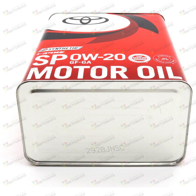 Масло моторное TOYOTA 0W20 SP/GF-6A синтетика 4л (1/6) 08880-13205 ...