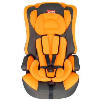 Кресло а/м, Детское "Веселый Ёжик" I,II,III гр. (9-36кг) ОРАНЖ (1/4)
