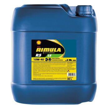 Масло моторное SHELL Rimula R5 LE 10W40 CK-4, E7/E9 дизель, полусинтетика 20л