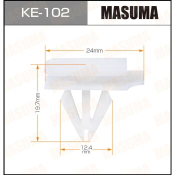 Фото клипса автомобильная (автокрепеж) masuma 102-ke [уп.50]