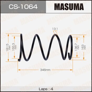 Фото пружина подвески masuma front rav4/ zca25w, zca26w, zca25l