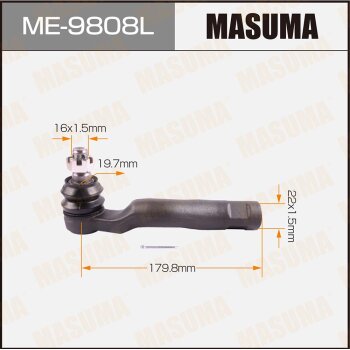 Фото наконечник рулевой тяги masuma toyota land cruiser / uzj200 12-22 lh