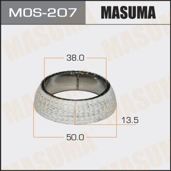 Фото уплотнительное кольцо под выхлопной коллектор masuma 38 x 50 x 13.5 mm