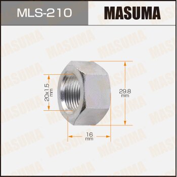 Фото гайка для грузовика masuma 20x1.5мм, l=16мм, под ключ=30мм / isuzu