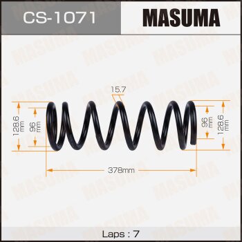 Фото пружина подвески masuma rear hiace/ kzh106