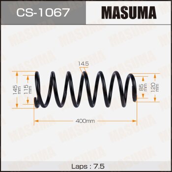 Фото пружина подвески masuma rear land cruiser prado/ kzj95, rzj95, vzj95