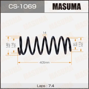 Фото пружина подвески masuma rear land cruiser prado/ kzj95, rzj95, vzj95