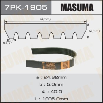 Ремень ручейковый Masuma MASUMA 7PK1905