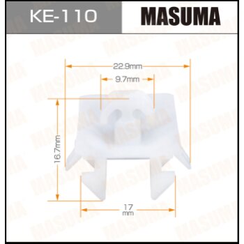 Фото клипса автомобильная (автокрепеж) masuma 110-ke [уп.50]