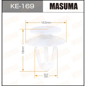 Фото клипса автомобильная (автокрепеж) masuma 169-ke [уп.50]