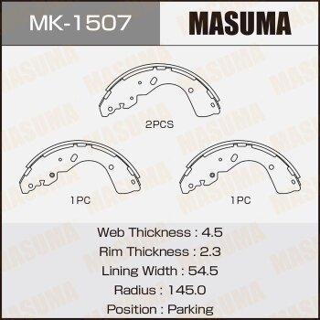 Колодки тормбараб MASUMA MK1507