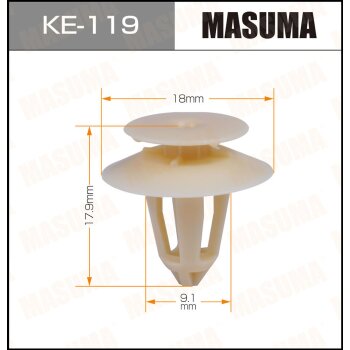 Фото клипса автомобильная (автокрепеж) masuma 119-ke [уп.50]