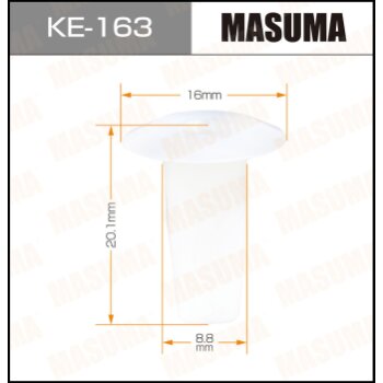 Фото клипса автомобильная (автокрепеж) masuma 163-ke [уп.50]