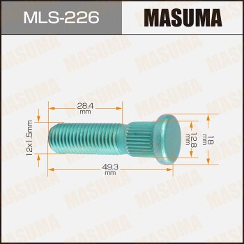 Фото шпилька masuma 12x1.5мм, l=49.3мм / hyundai oem_51752-07000