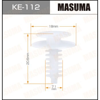 Фото клипса автомобильная (автокрепеж) masuma 112-ke [уп.50]