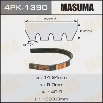 Ремень ручейковый MASUMA 4PK1390 MASUMA 4PK1390
