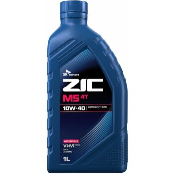 Масло моторное ZIC M5 4T 10w40 SL/SJ (п/синт. для мот. с 4-х такт. двиг.) 1л (1/12)