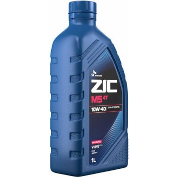 Масло моторное ZIC M5 4T 10w40 SL/SJ (п/синт. для мот. с 4-х такт. двиг.) 1л (1/12)
