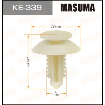 Фото клипса автомобильная (автокрепеж) masuma 339-ke [уп.50]