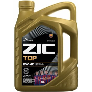 Масло моторное ZIC TOP 0w40 SP ACEA А3/B4 (унив. 100% синт. MB, VW, BMW, RN, Ford) 4л (1/4)