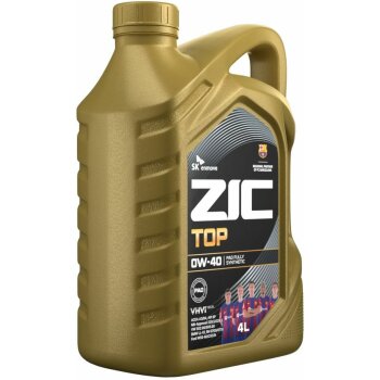 Масло моторное ZIC TOP 0w40 SP ACEA А3/B4 (унив. 100% синт. MB, VW, BMW, RN, Ford) 4л (1/4)