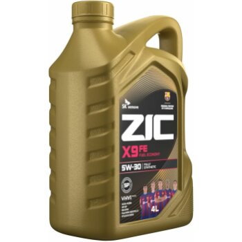 Масло моторное ZIC X9 FE 5w30 SP/CF, ACEA A5/B5 Ford 4л (универс., полностью синт.) (1/4)