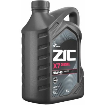 Масло моторное ZIC X7 Diesel 10w40 CI-4/SL (ACEA E7, A3/B3, A3/B4) 4л (1/4) (синтетика для дизелей)