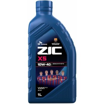 Масло моторное ZIC X5 10w40 SP/SN Plus (бензин, п/синт.) 1л (1/12)