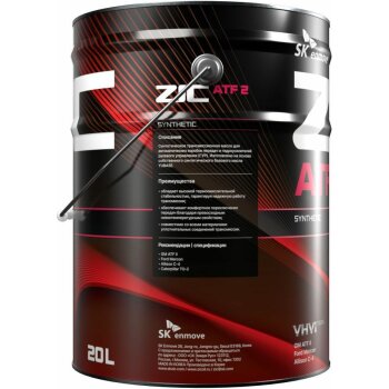 Жидкость трансмиссионная ZIC ATF 2 20л (GM Dexron II, Ford Mercon. Caterpillar TO-2, Allison C-3)