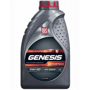 Масло моторное ЛУКОЙЛ GENESIS ARMORTECH 5W40 SN/CF A3/B3/B4 синтетика 1л (1/12)