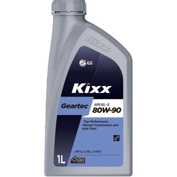 Жидкость KIXX трансм. Geartec 80W90 GL-5 полусинтет. 1л (1/12)