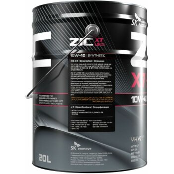 Масло мотороное ZIC X7 LS 10w40 SN/CF, ACEA C3 20л (универсальная синтетика)