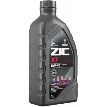 Масло моторное ZIC X7 5w40 SP/CF, ACEA A3/B4 1л (бензин, синтетика) (1/12)