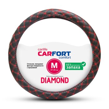 Оплетка  Diamond красная прошивка М (1/25) CARFORT CS2152