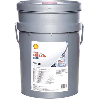 Масло моторное SHELL Helix HX8 X 5W30 SP/SN A3/В3/B4 синтетика 20л