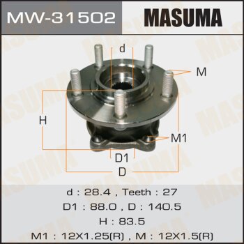 Фото ступичный узел masuma rear mitsubishi outlander / cw6w