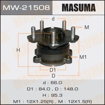 Фото ступичный узел masuma rear nissan teana / j32 (with abs)